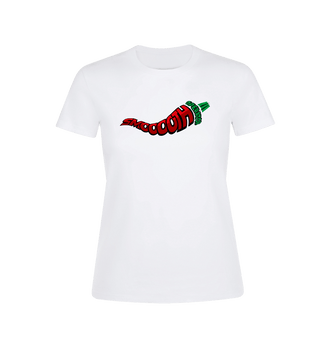 White Smooth Operator - Chilli White Fitted T Shirt