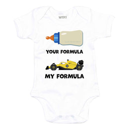 Your Formula, My Formula Baby Grow - Yellow